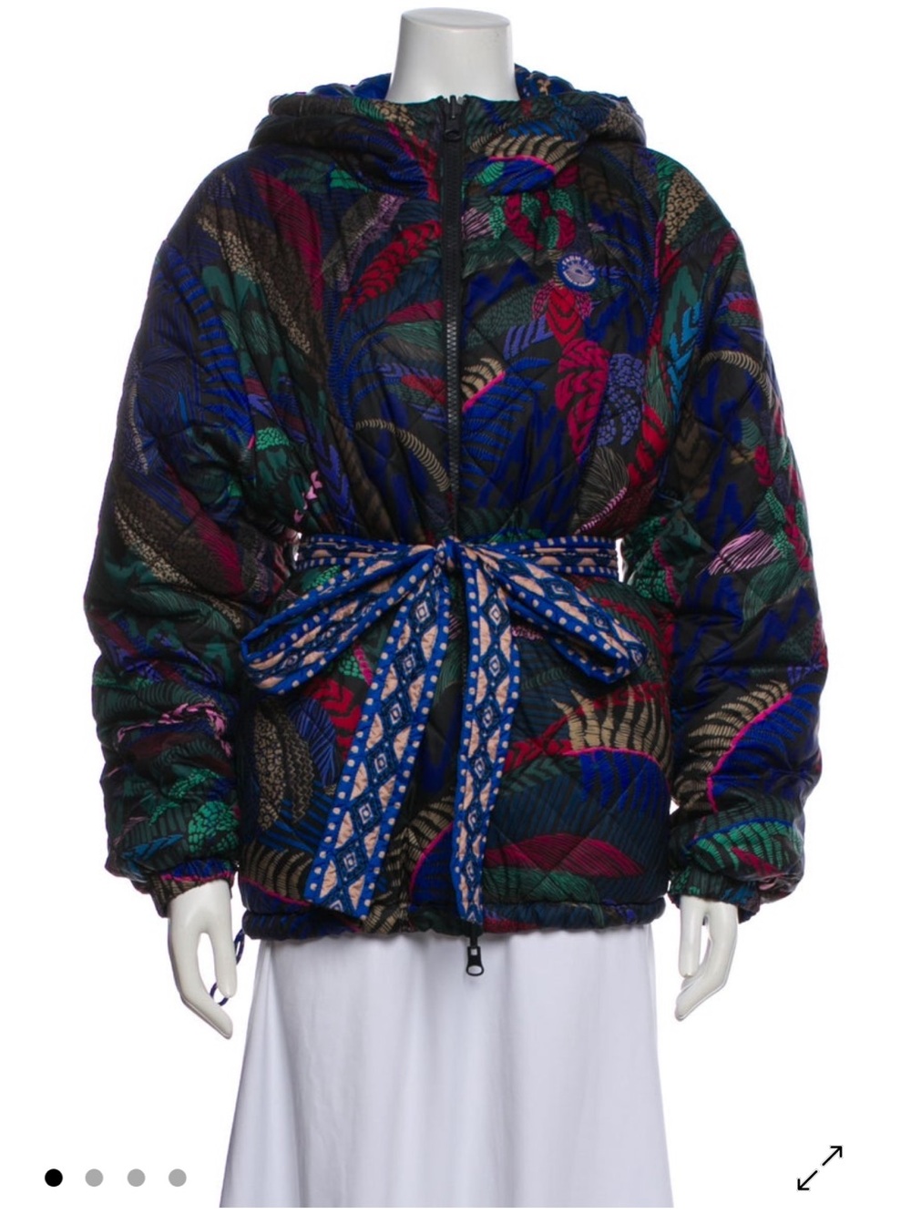 FARM Rio Macaw Forest Hooded Reversible Puffer Jacket